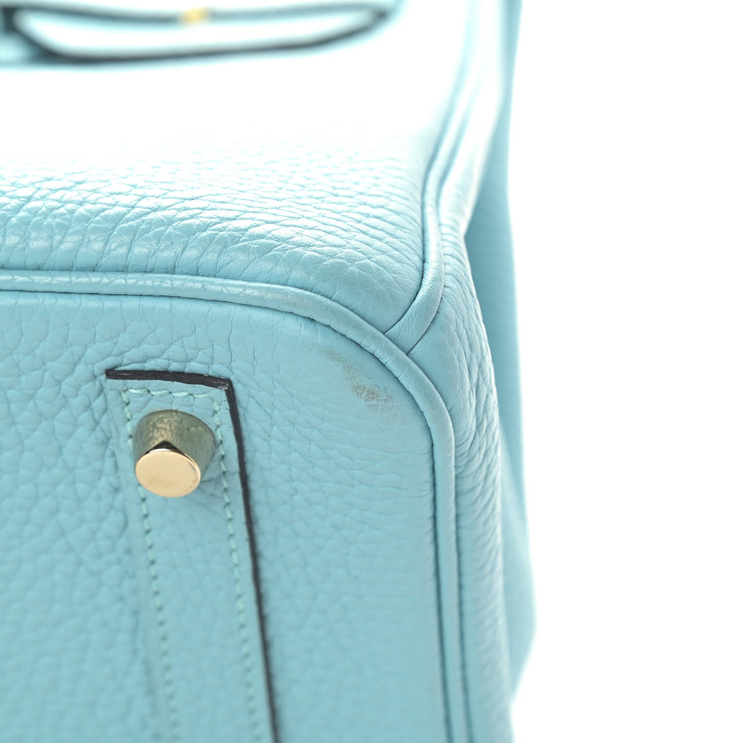 Taurillon Clemence Birkin 30 Bleu Atoll