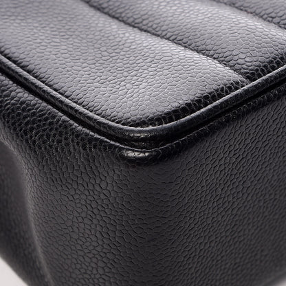 Chanel Caviar Vertical Quilted Jumbo Single Flap Black 12 of 14