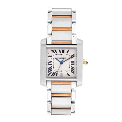Cartier Stainless Steel 18K Yellow Gold 28mm Tank Francaise Automatic Watch 1 of 4
