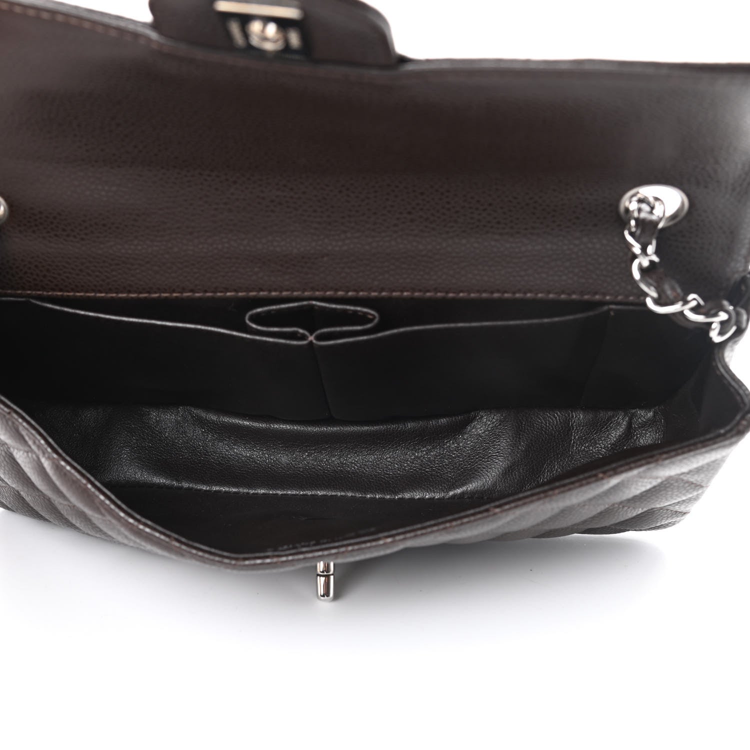 Chanel Caviar Quilted East West Flap Dark Brown 5 of 12