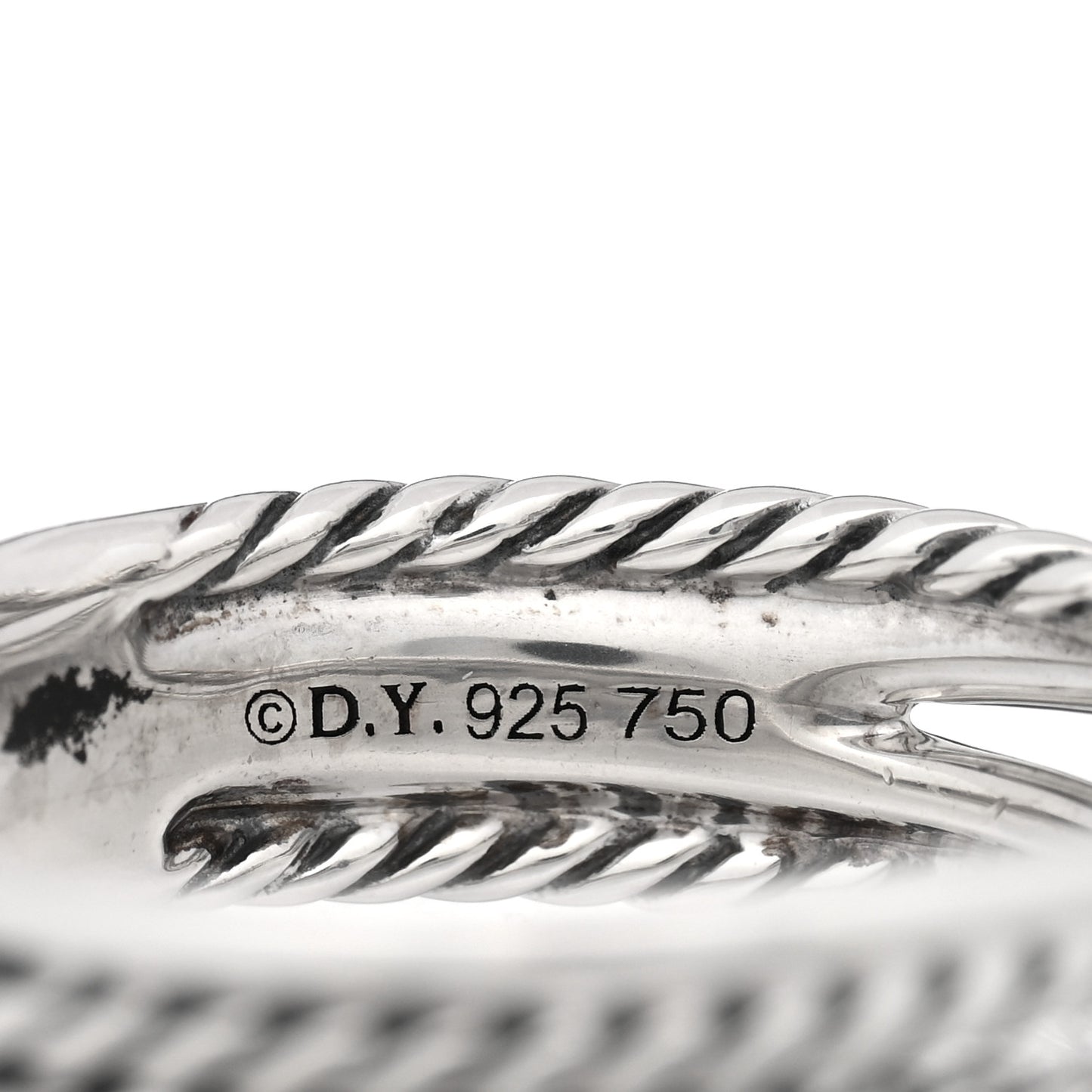 Sterling Silver 18K Yellow Gold 6mm X Crossover Ring 62 10