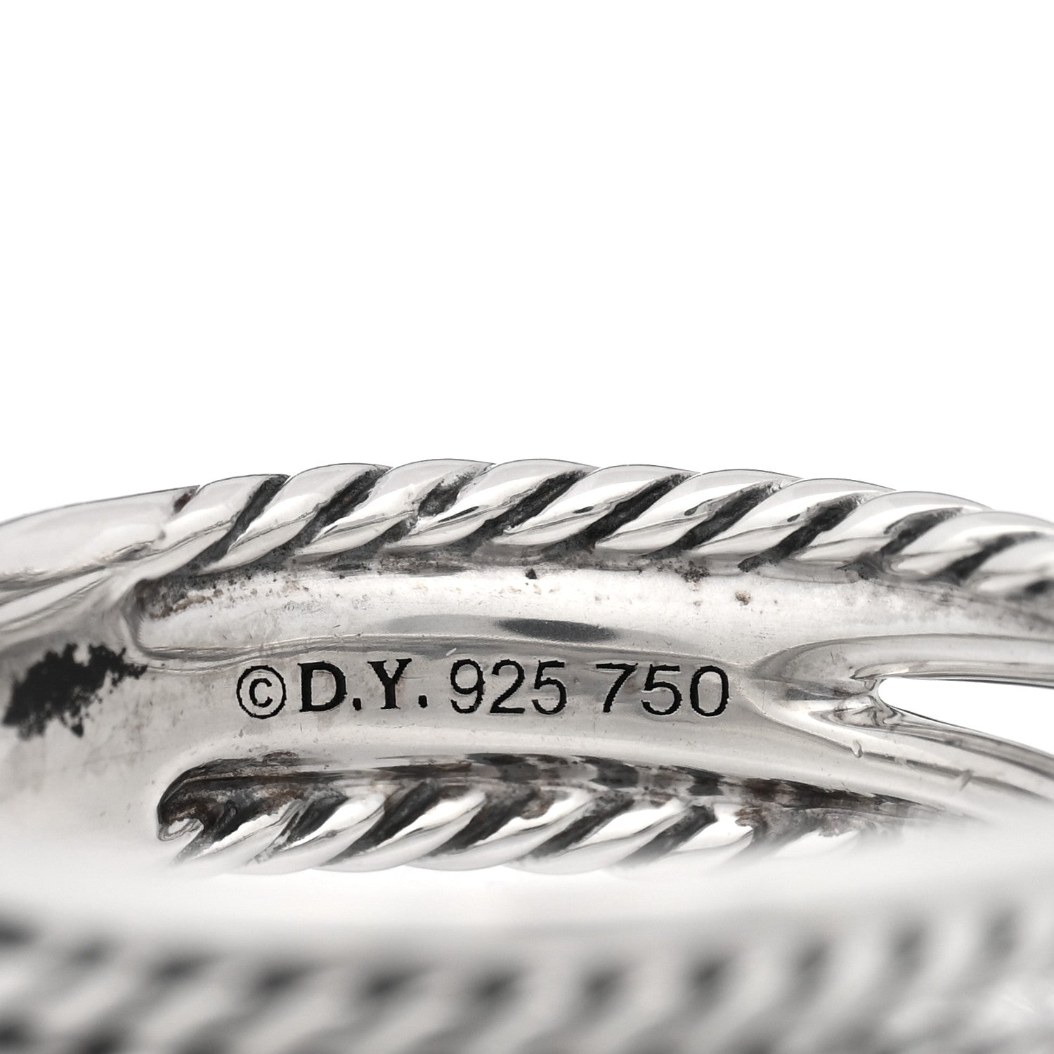 David Yurman Sterling Silver 18K Yellow Gold 6mm X Crossover Ring 62 10 4 of 4