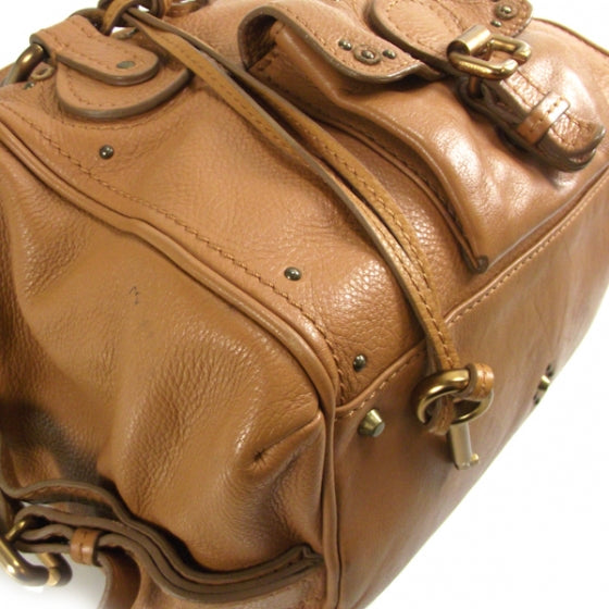 Chloe Leather Paddington Front Pocket Tote Tan 5 of 17