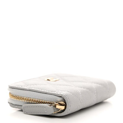 Chanel Caviar Quilted Zip Coin Purse Grey 4 of 9