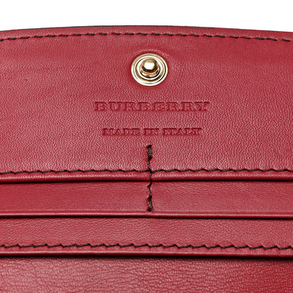Burberry Calfskin Haymarket Check Henley Wallet Red 6 of 7