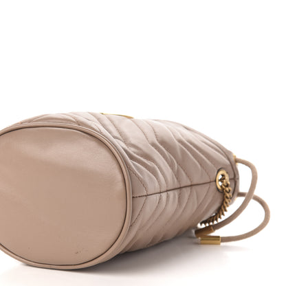 Gucci Calfskin Matelasse Mini GG Marmont 2.0 Bucket Bag Porcelain Rose 7 of 14