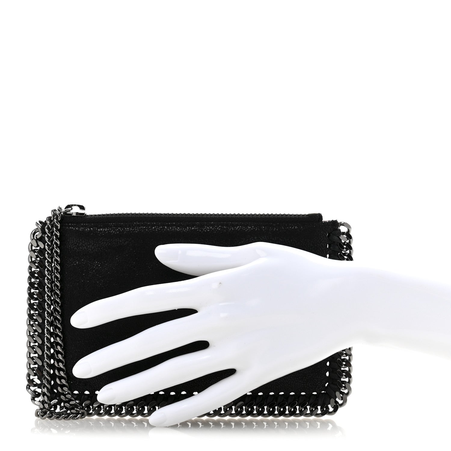 Stella McCartney Shaggy Deer Falabella Zip Pouch Black 2 of 8