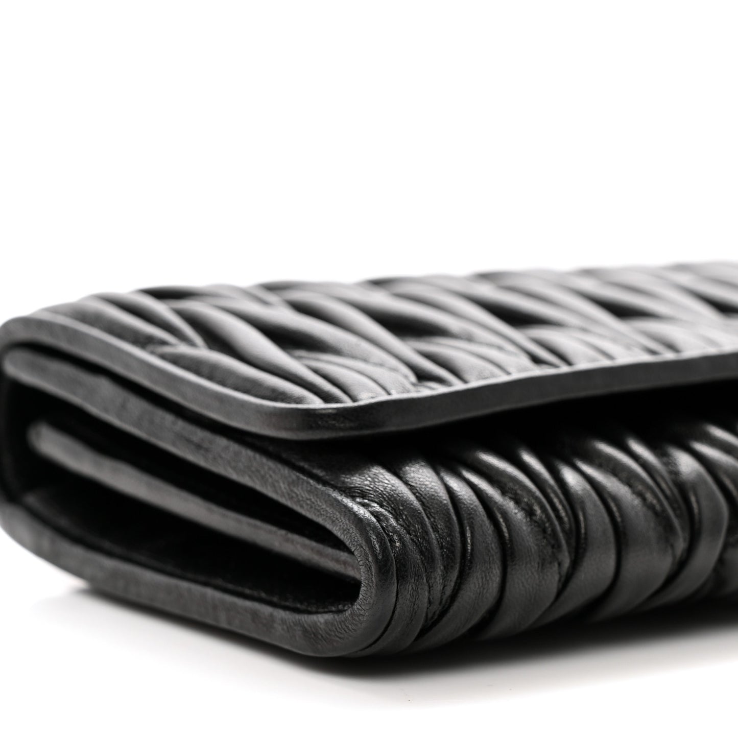 Nappa Matelasse Wallet On Chain Black