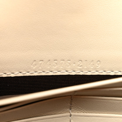 Gucci Calfskin Matelasse GG Marmont Chain Wallet Mystic White 7 of 12