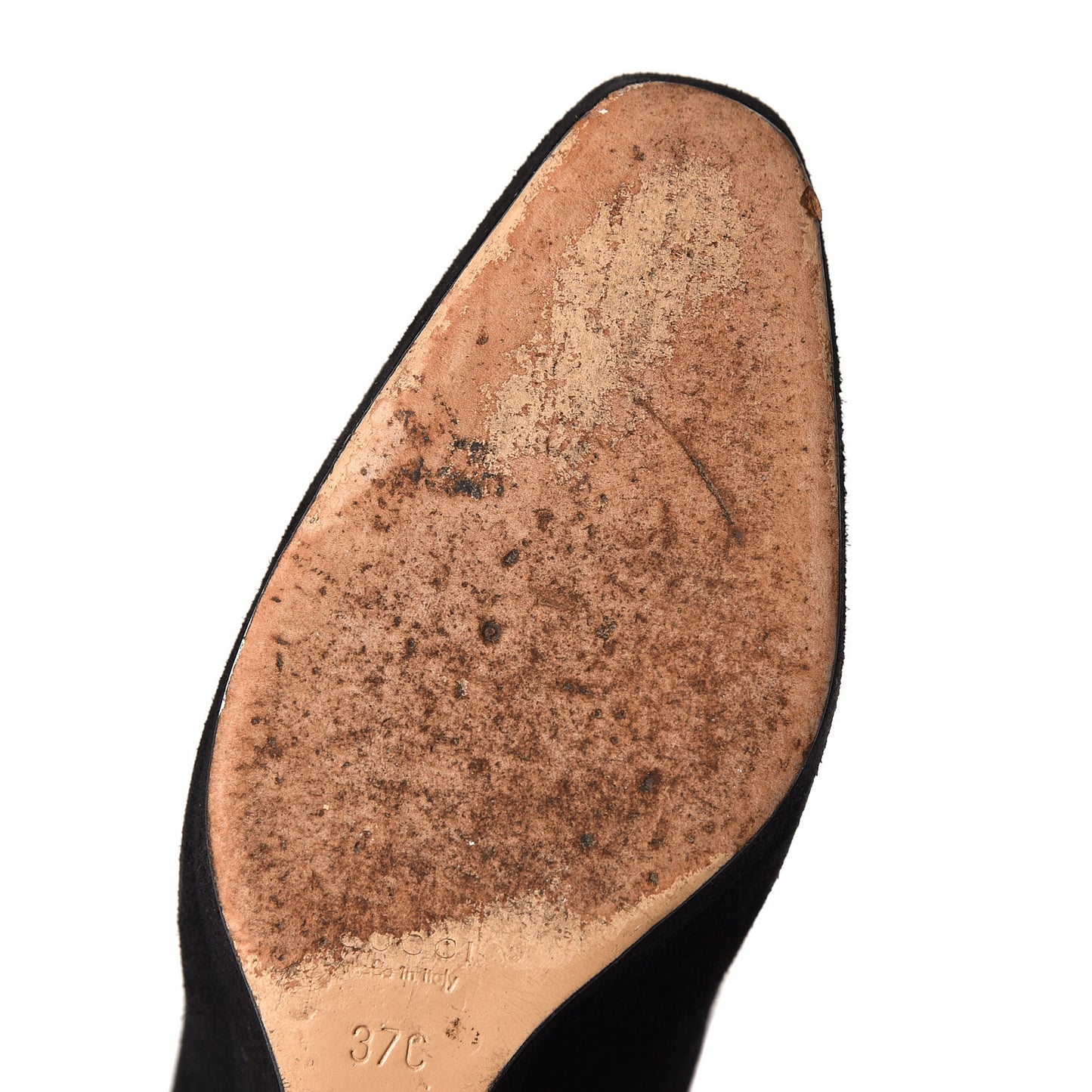 Suede Ankle Wedge Booties 37 Black