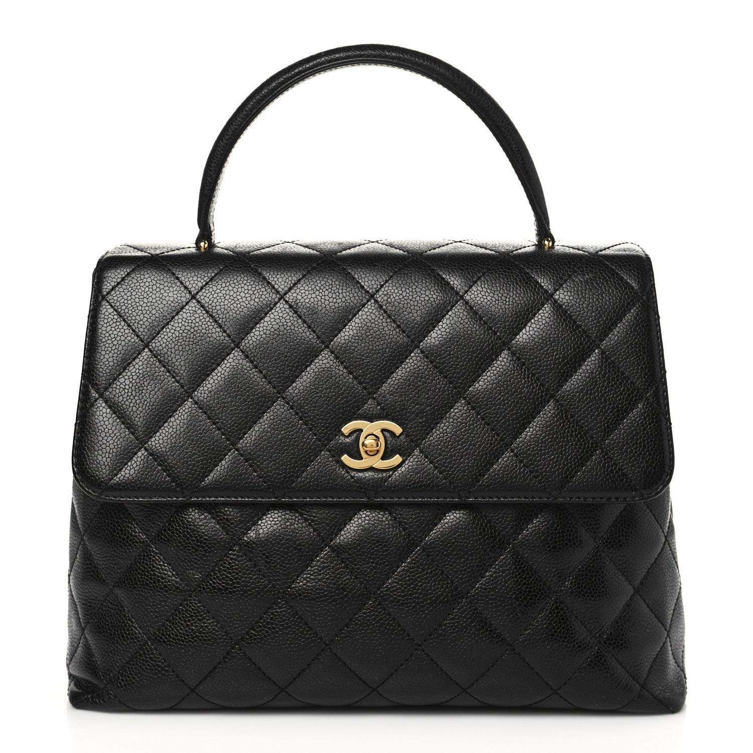 Chanel Caviar Quilted Jumbo Kelly Flap Black 1 of 12