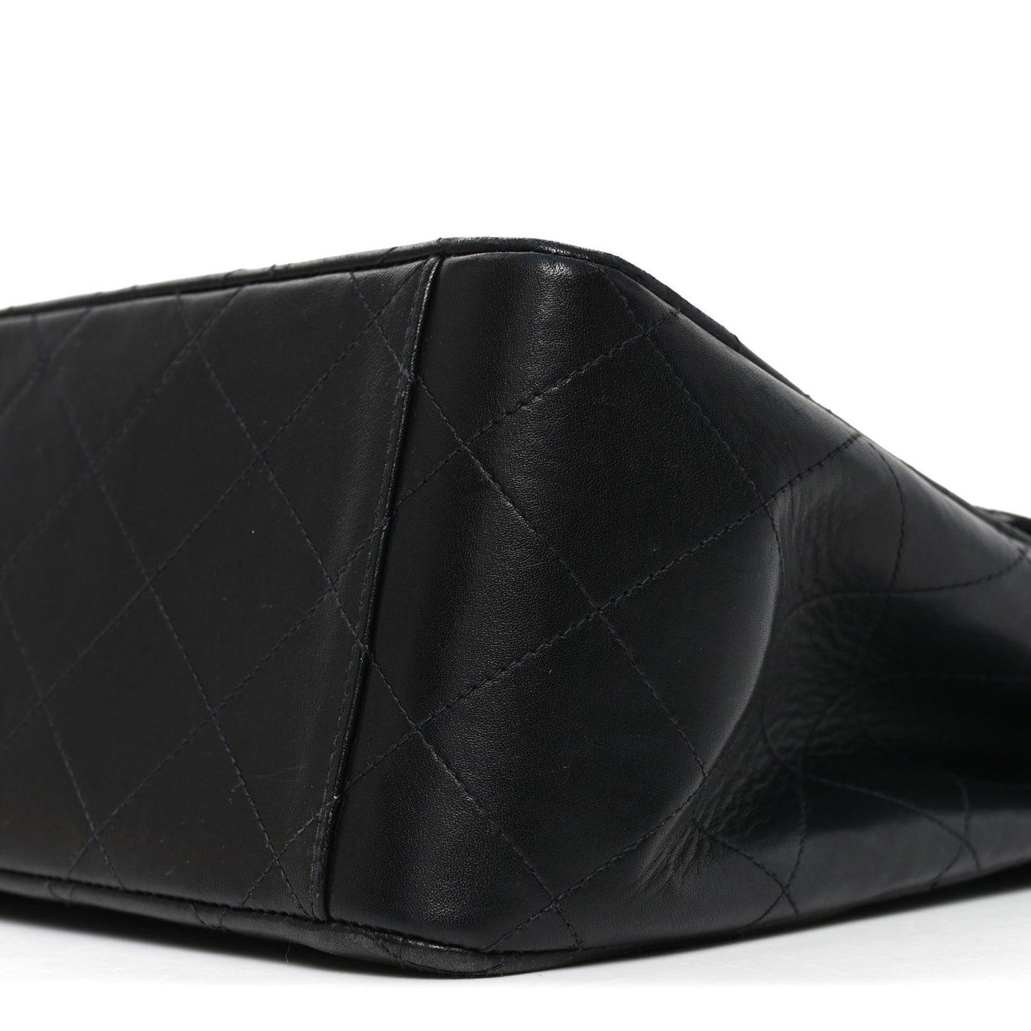 Lambskin Quilted XL Jumbo Single Flap Black