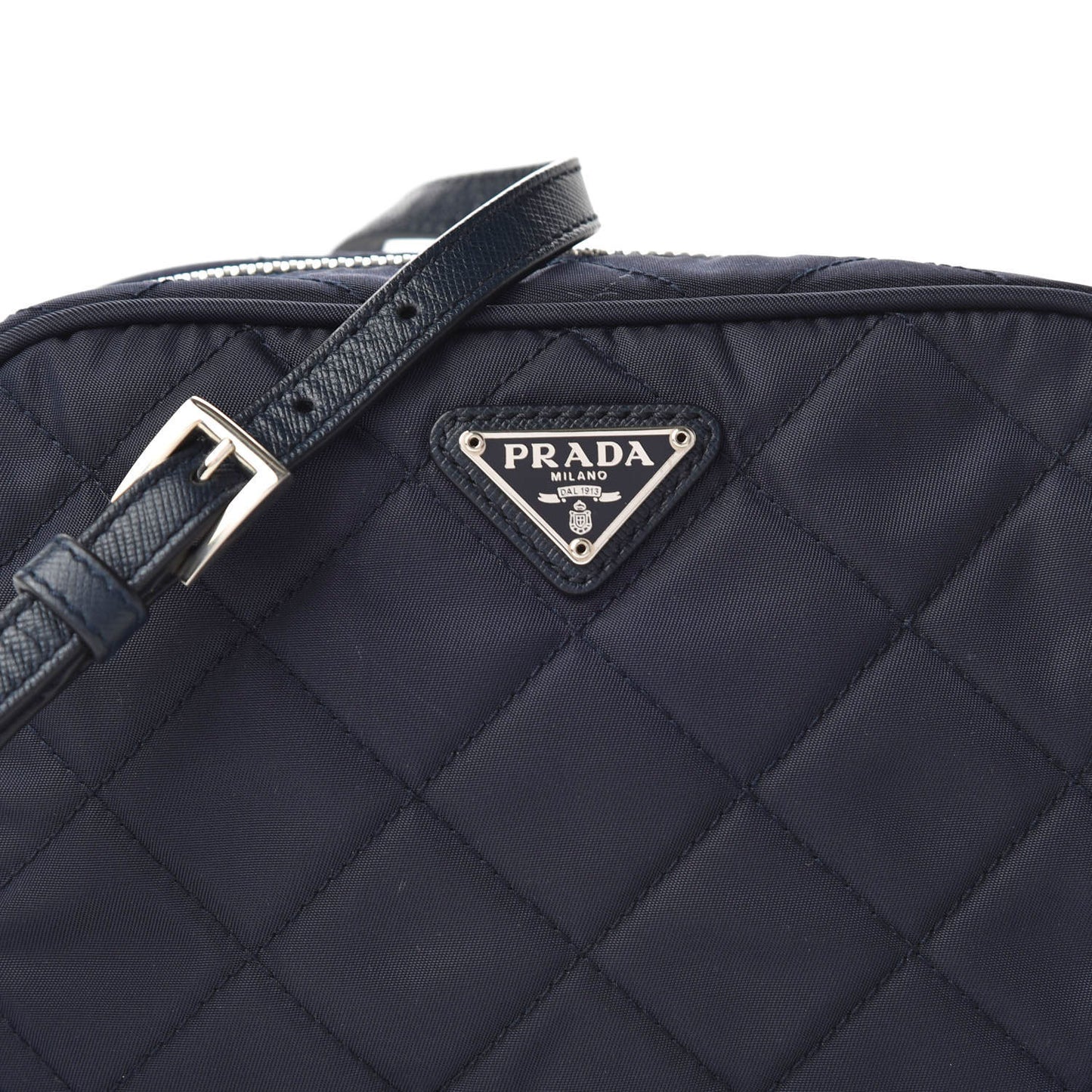 Nylon Tessuto Impuntu Quilted Crossbody Bag Baltico