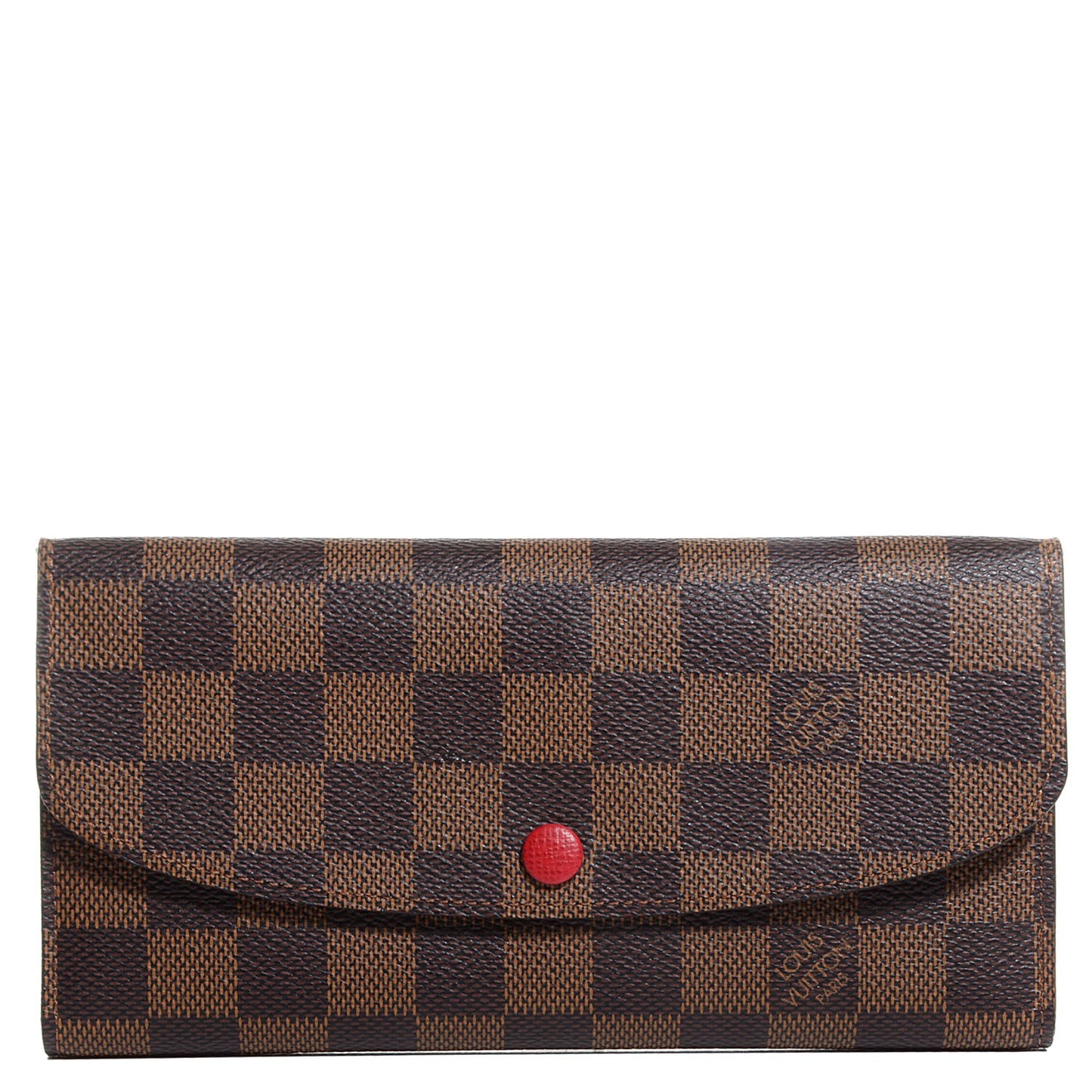 Damier Ebene Emilie Wallet Red