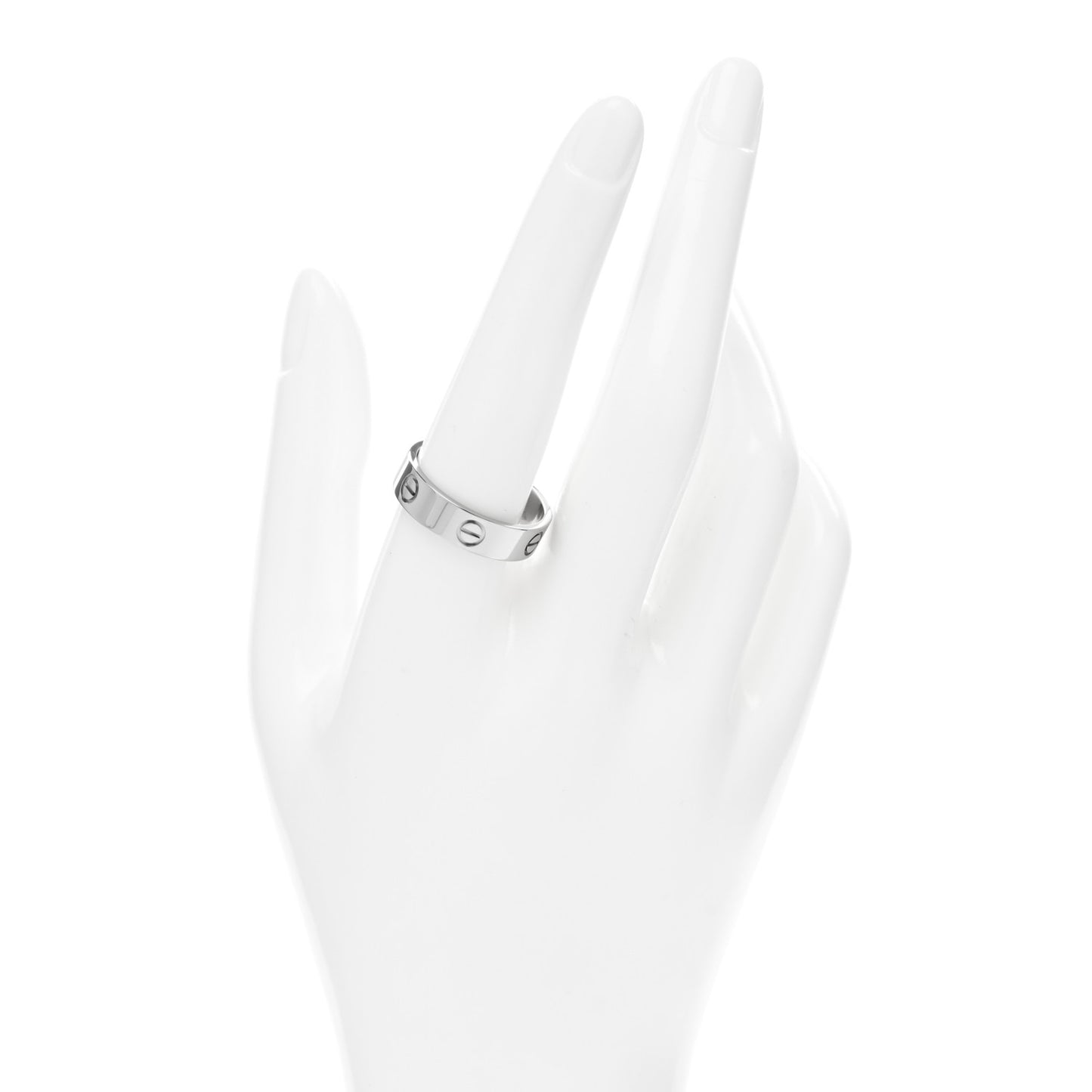 18K White Gold 5.5mm LOVE Ring 61 9.5