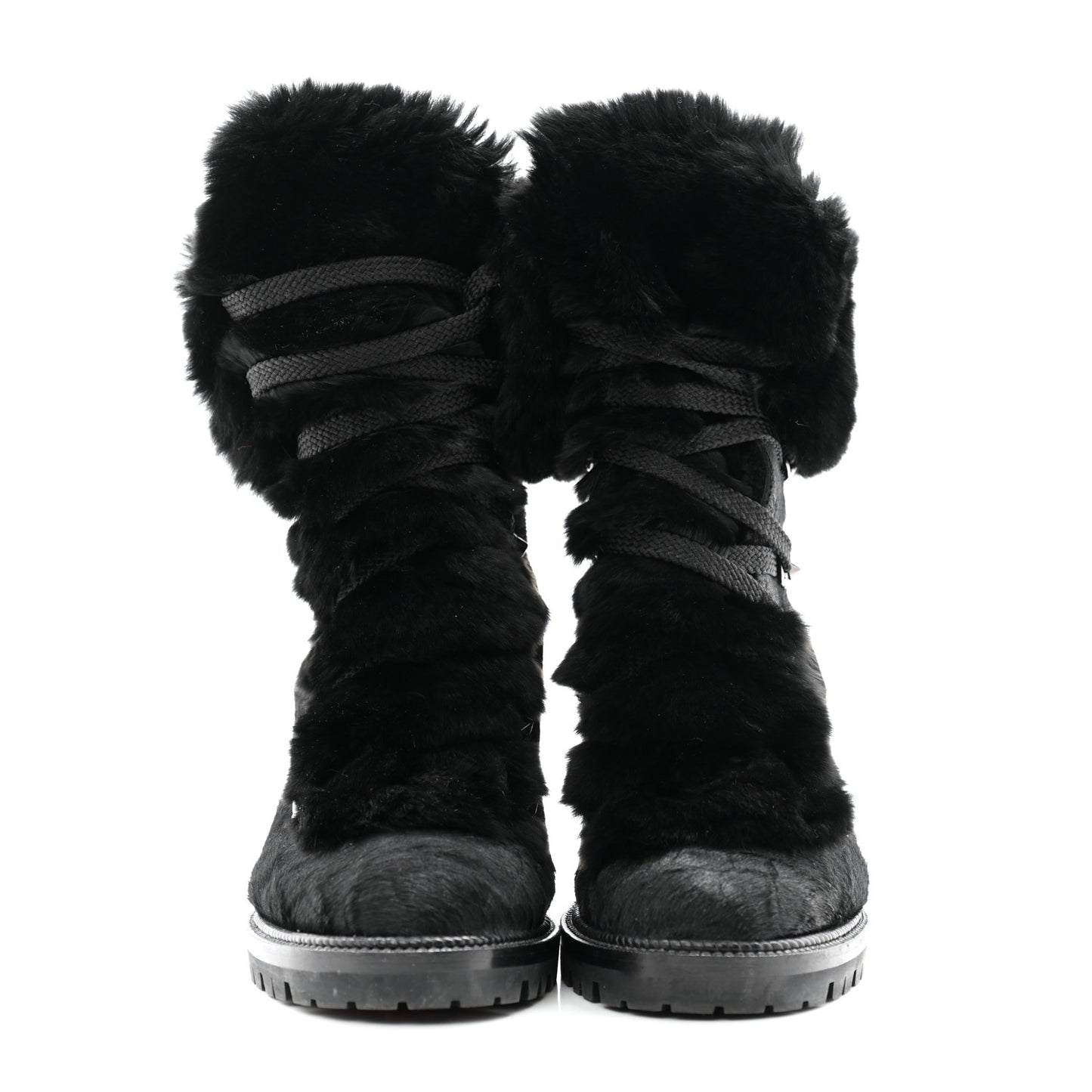Fox Fur Fanny 70 Ankle Boots 38 Black
