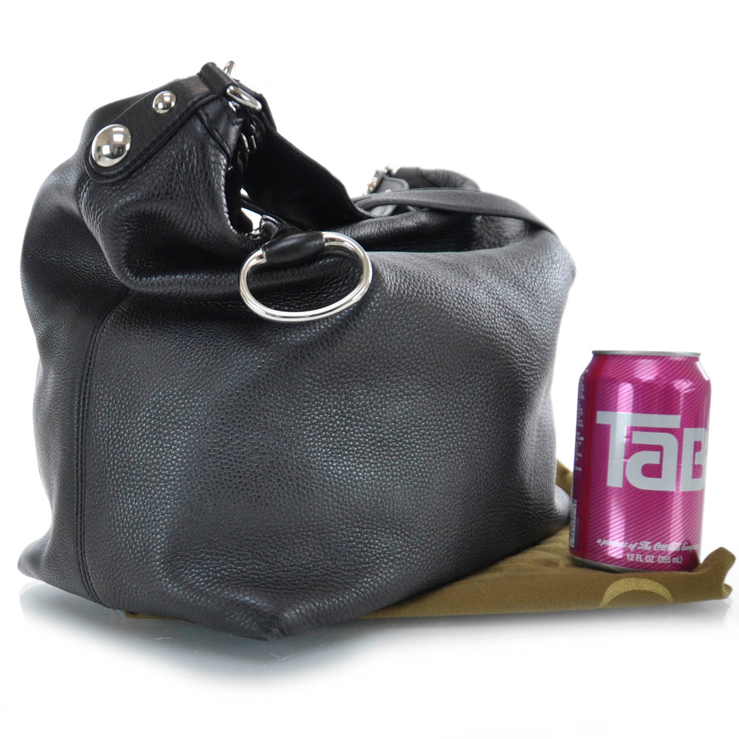 Leather Icon Bit Hobo Black