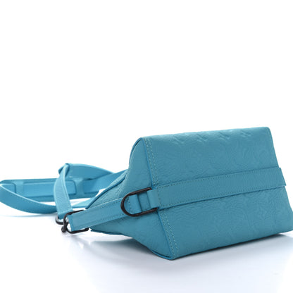Louis Vuitton Taurillon Monogram Triangle Messenger Turquoise 6 of 10