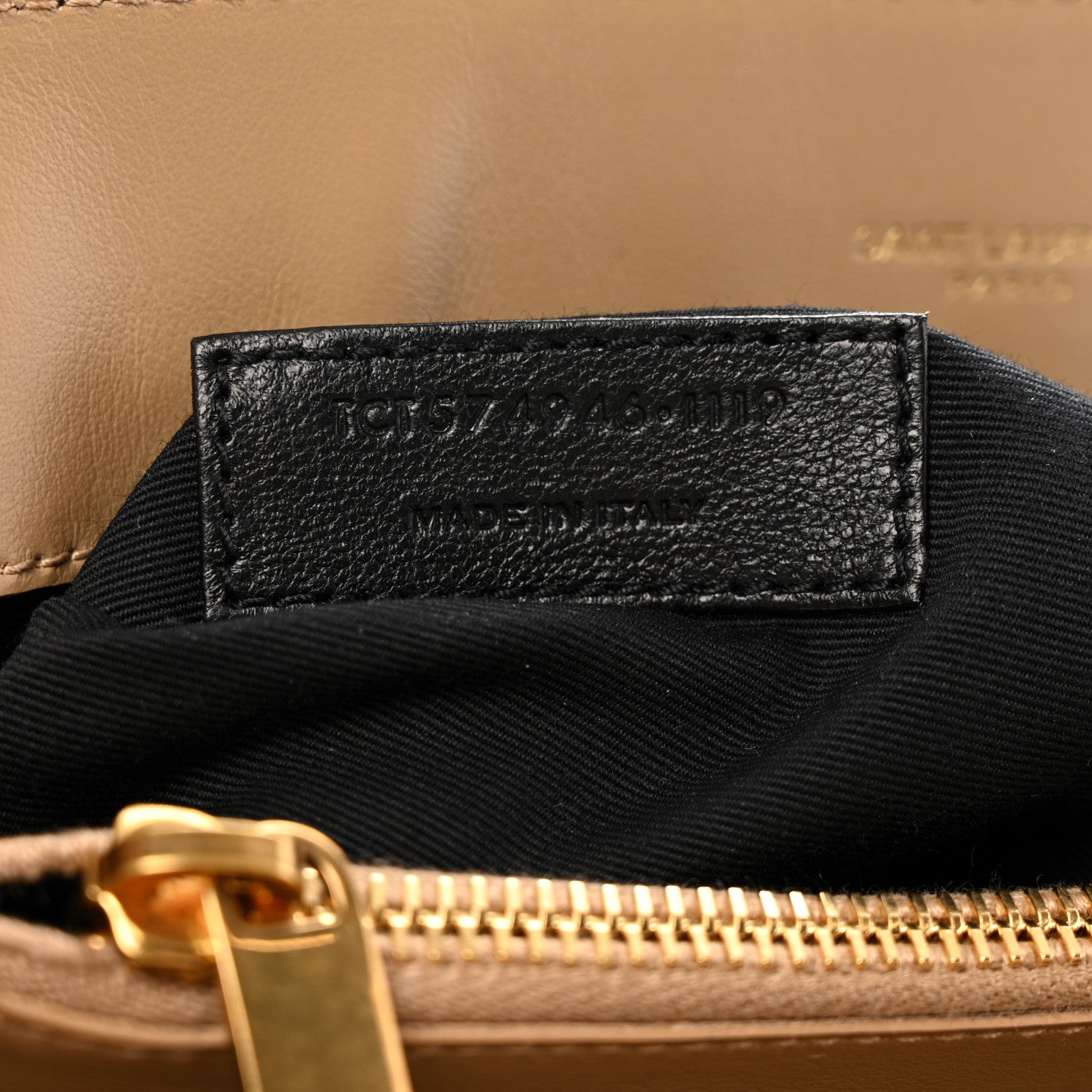 Saint Laurent Calfskin Y Quilted Monogram Medium Loulou Chain Satchel Dark Beige 8 of 11
