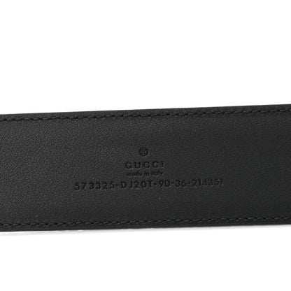 Gucci Textured Dollar Calfskin 40mm Belt 90 36 Black 3 of 5