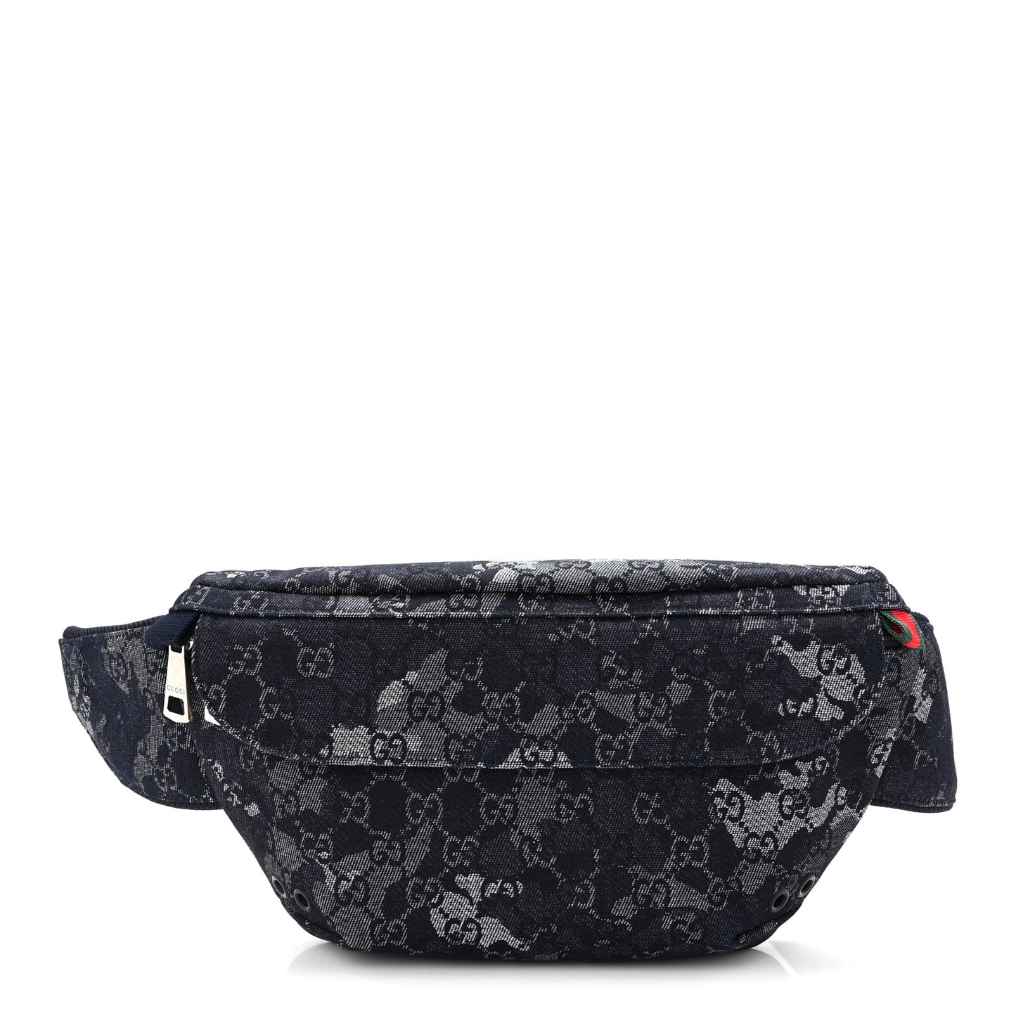Denim Monogram Web Belt Bag Blue Multicolor