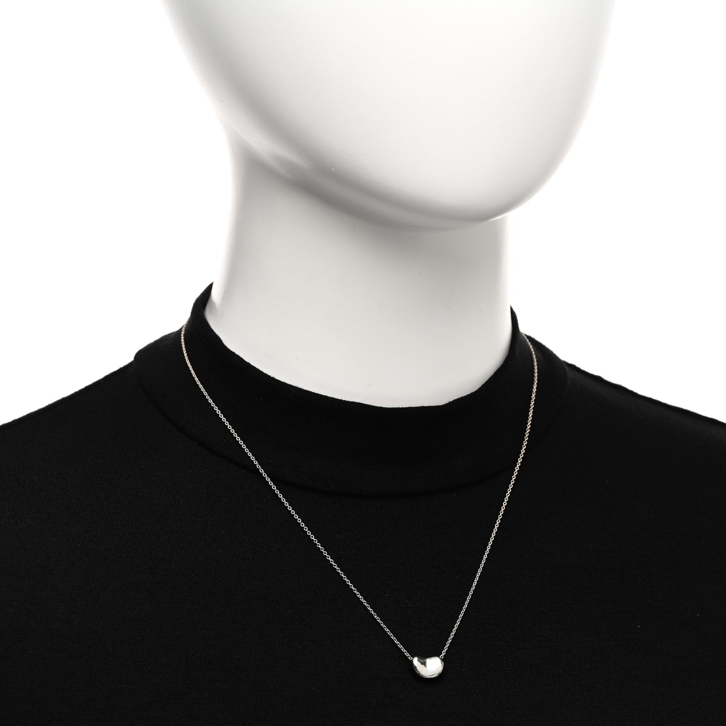 Sterling Silver 11mm Elsa Peretti Bean Pendant Necklace