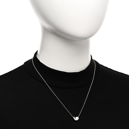 Tiffany Sterling Silver 11mm Elsa Peretti Bean Pendant Necklace 2 of 4