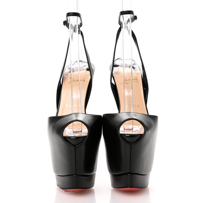 Christian Louboutin Kid Despressi Platform Peep Toe 170 Pumps 37 Black 3 of 9