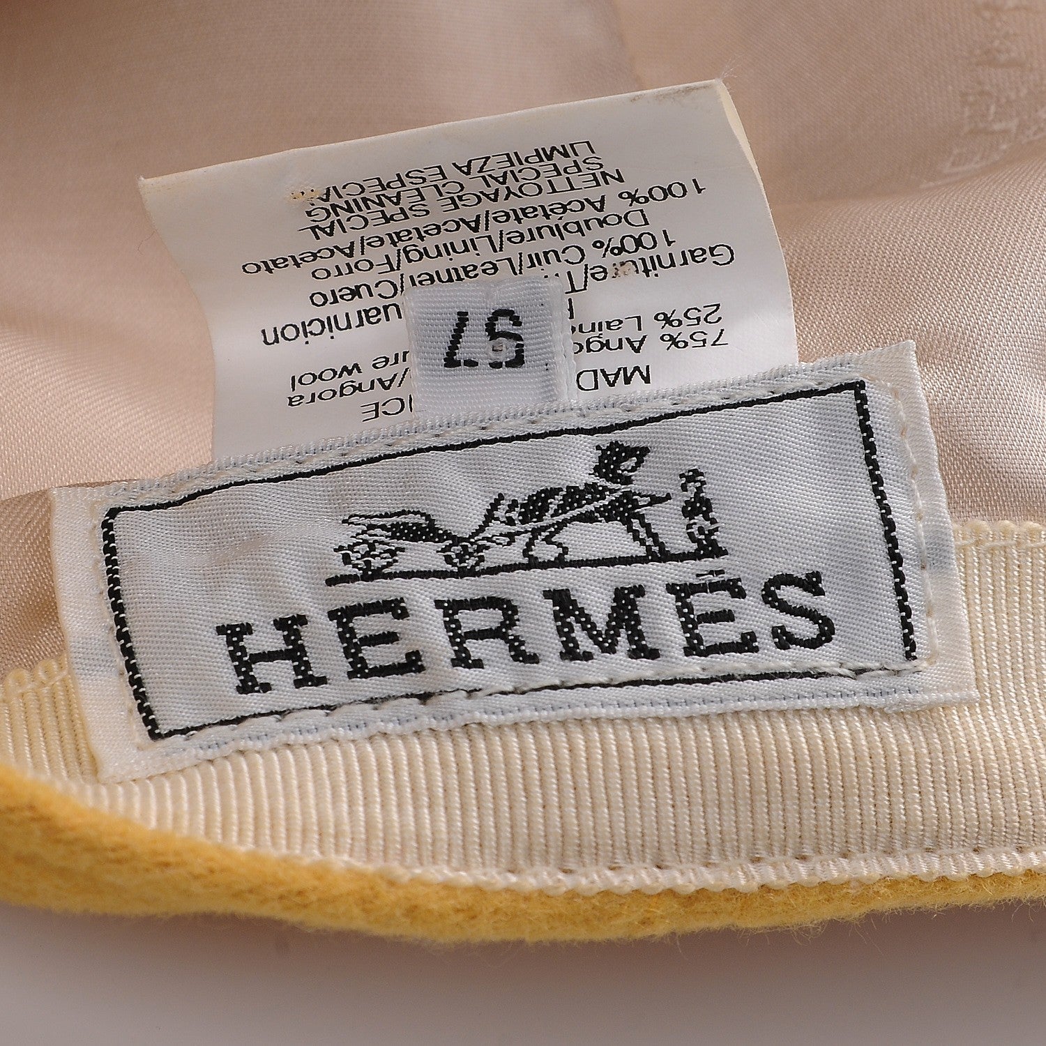 Hermes Wool Angora Hat Cap 57 8 of 10