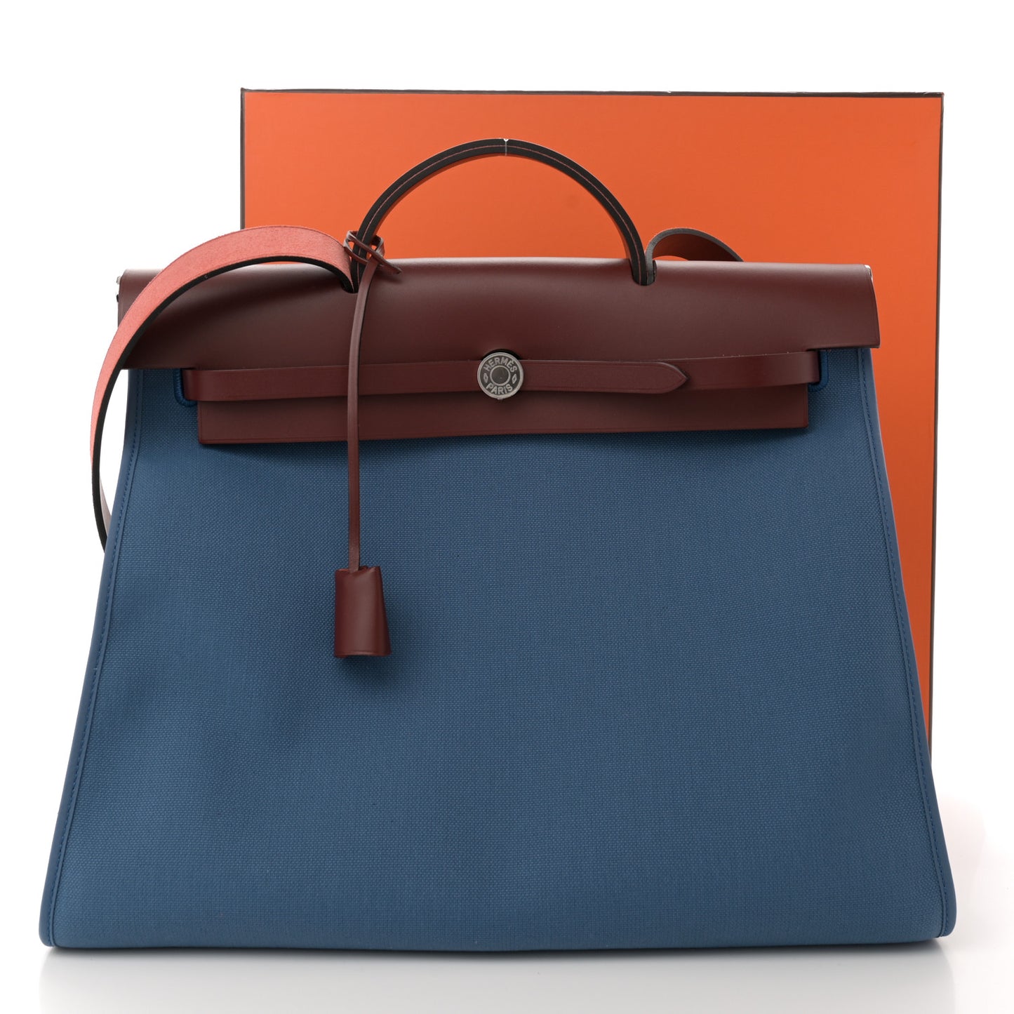 Toile Vache Hunter Herbag Zip 39 MM Bleu Orage Rouge H