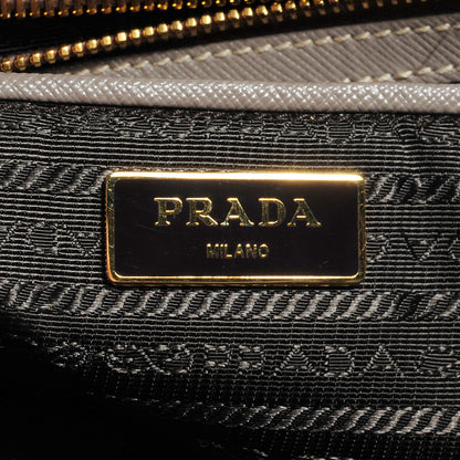 Prada Saffiano Lux Large Double Zip Tote Argilla 7 of 9