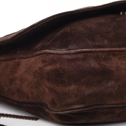 Chanel Suede CC Tassel Messenger Flap Bag Brown 14 of 15