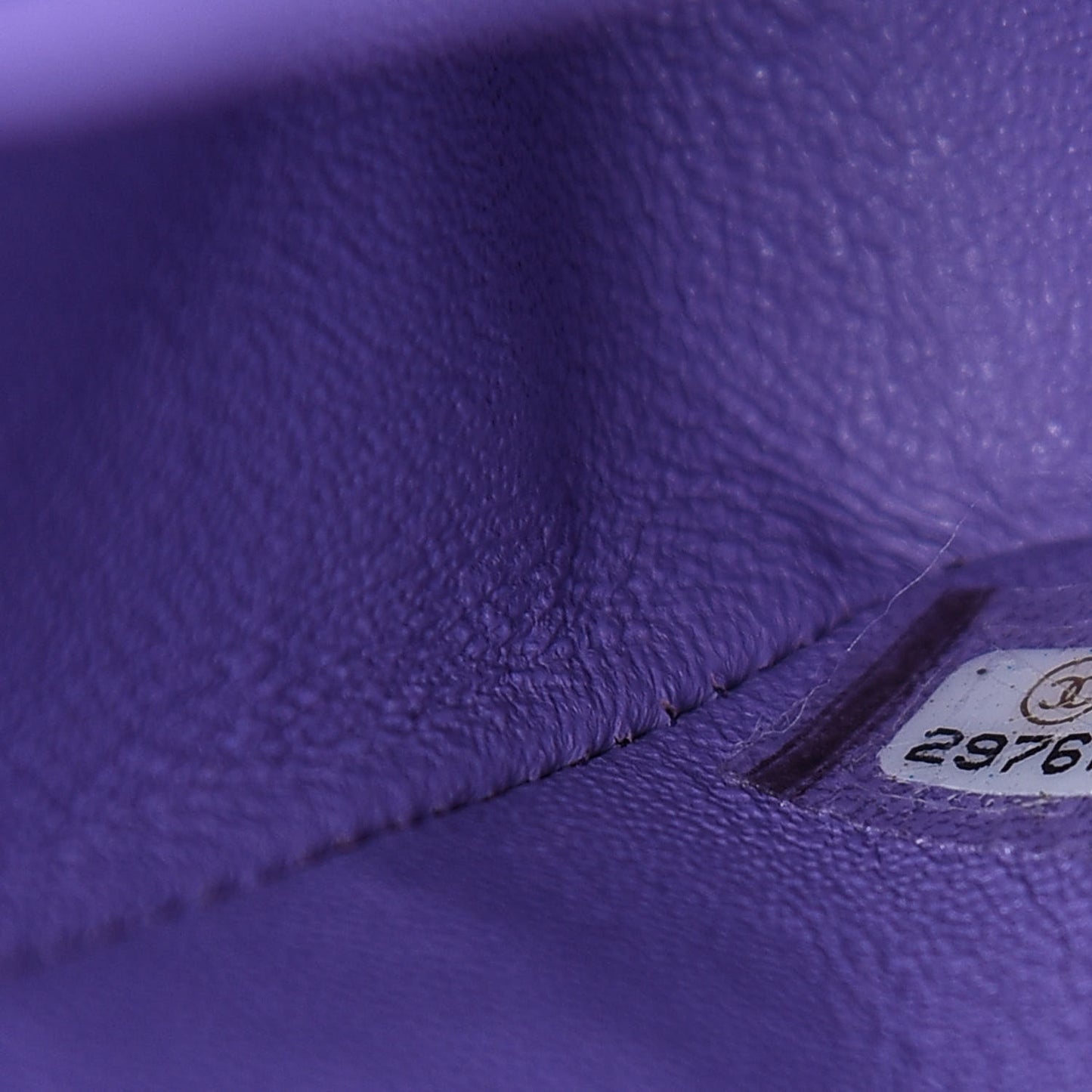 Caviar Quilted Small Double Flap Purple