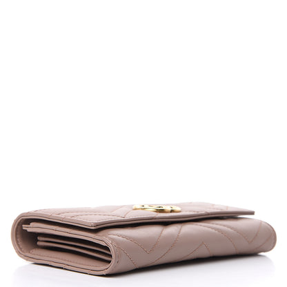 Gucci Calfskin Matelasse GG Marmont Continental Wallet Porcelain Rose 4 of 11