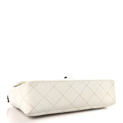 Chanel Caviar Quilted Tortoise Medium Single Flap White 4 of 11