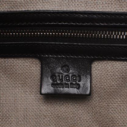 Gucci Monogram Crocodile Web Large Secret Boston Dark Brown 6 of 7