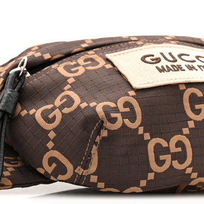 Gucci Recycled Polyester Monogram Jumbo GG Belt Bag Ebony Beige 9 of 10