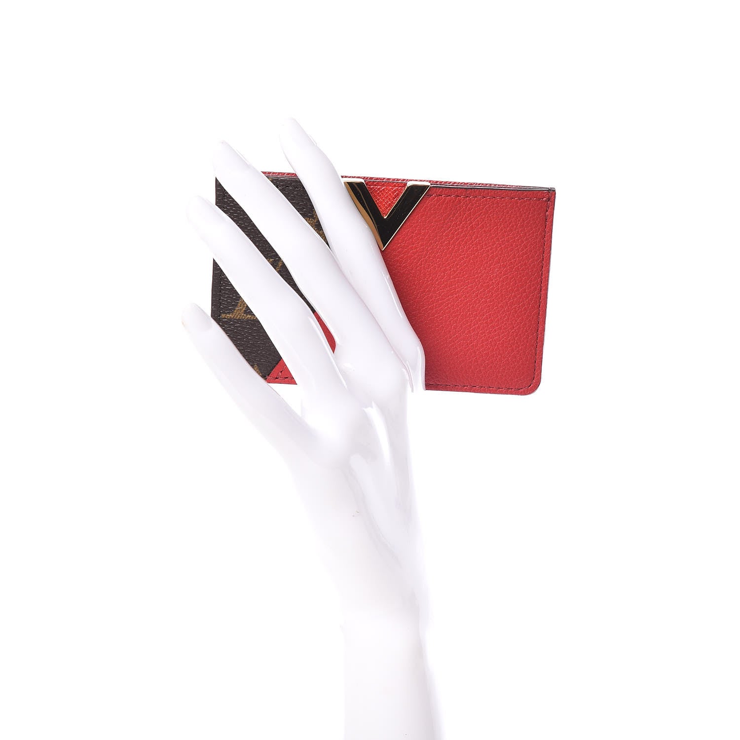 Louis Vuitton Calfskin Monogram Kimono Tote Card Holder Cherry 2 of 7
