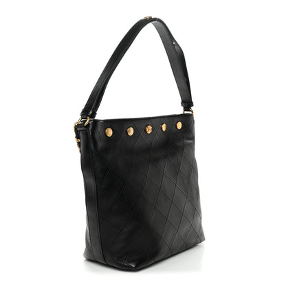 Chanel Shiny Calfskin Quilted Hobo Black 3 of 11