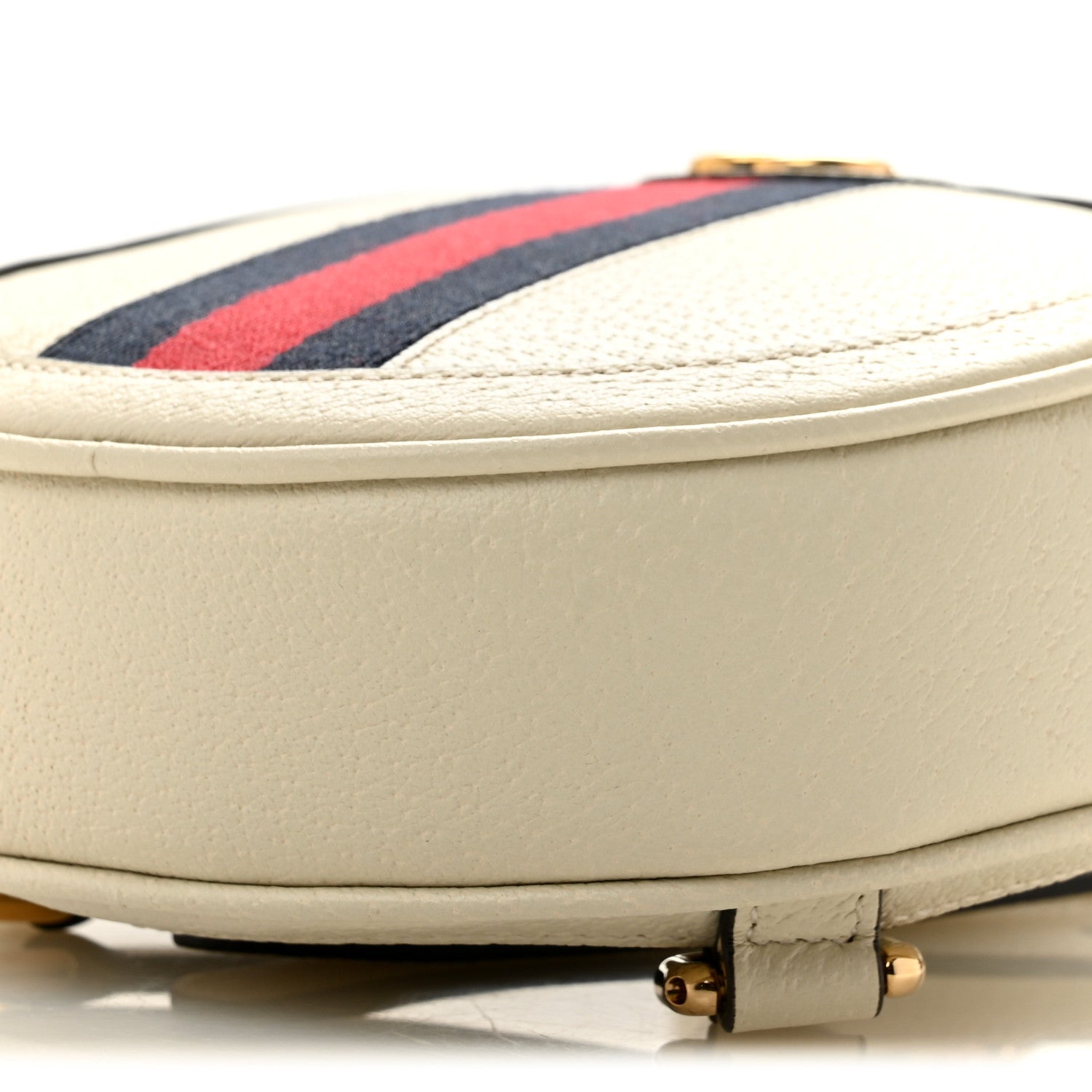 Gucci Textured Calfskin Web Mini Ophidia Round Backpack Mystic White 10 of 11