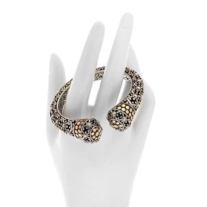 John Hardy Sterling Silver 18K Yellow Gold Jaisalmer Dot Cuff Bracelet 2 of 5