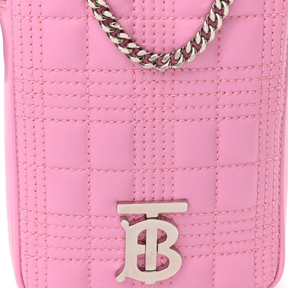 Burberry Lambskin Quilted Mini Lola Vertical Crossbody Bag Primrose Pink 8 of 10
