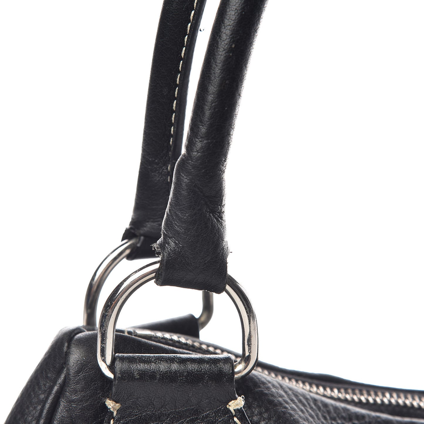 Vitello Daino Box Shoulder Bag Nero Black