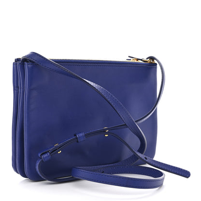 Celine Lambskin Small Trio Crossbody Bag Indigo 3 of 14