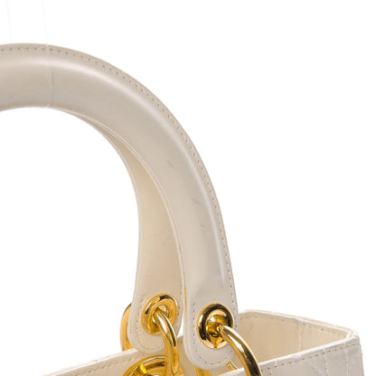 Christian Dior Lambskin Cannage Medium Lady Dior White 6 of 11