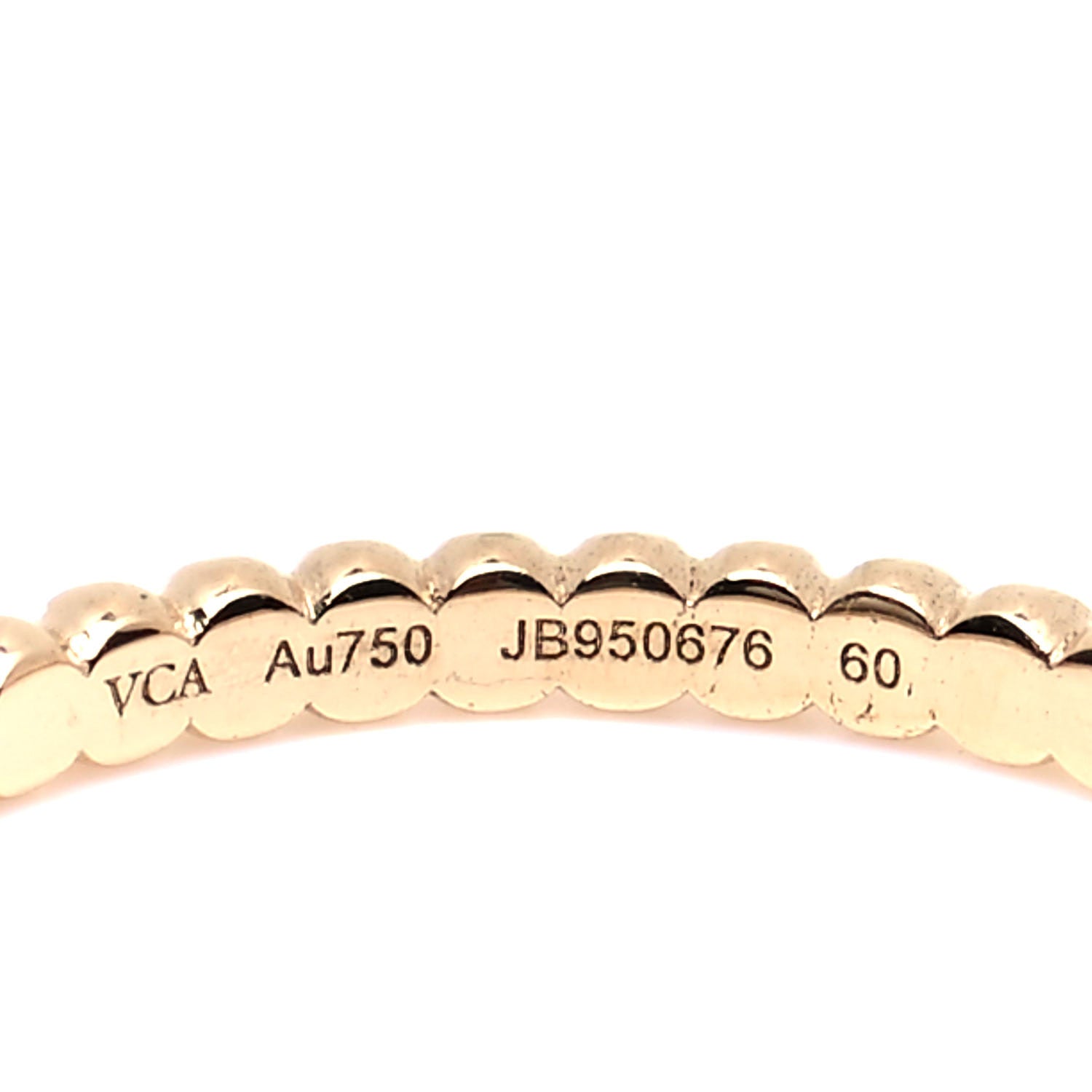 Van Cleef & Arpels 18K Yellow Gold Small Perlee Ring 60 9 4 of 5