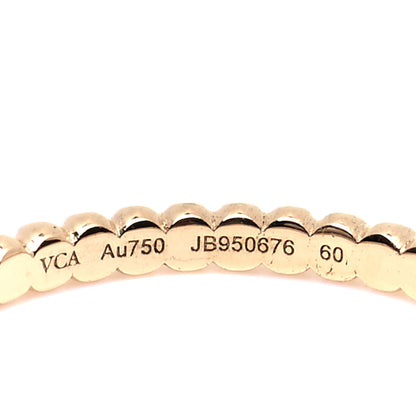 Van Cleef & Arpels 18K Yellow Gold Small Perlee Ring 60 9 4 of 5