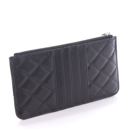 Chanel Caviar Quilted Classic Flat Wallet Pouch Black 3 of 10