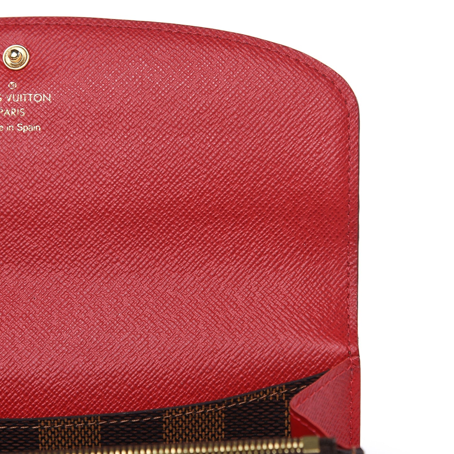 Damier Ebene Emilie Wallet Red