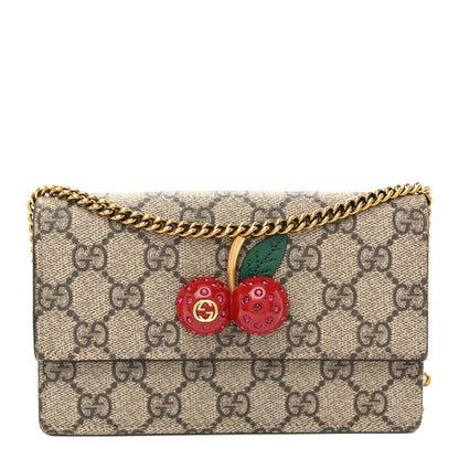 Gucci GG Supreme Monogram Mini Cherry Chain Bag 1 of 10